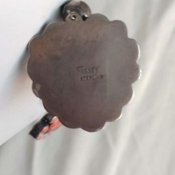 Leo Feeney Spiny Shell Oyster Heart Post Earrings OOAK Artisan Handmade - Picture 3 of 8